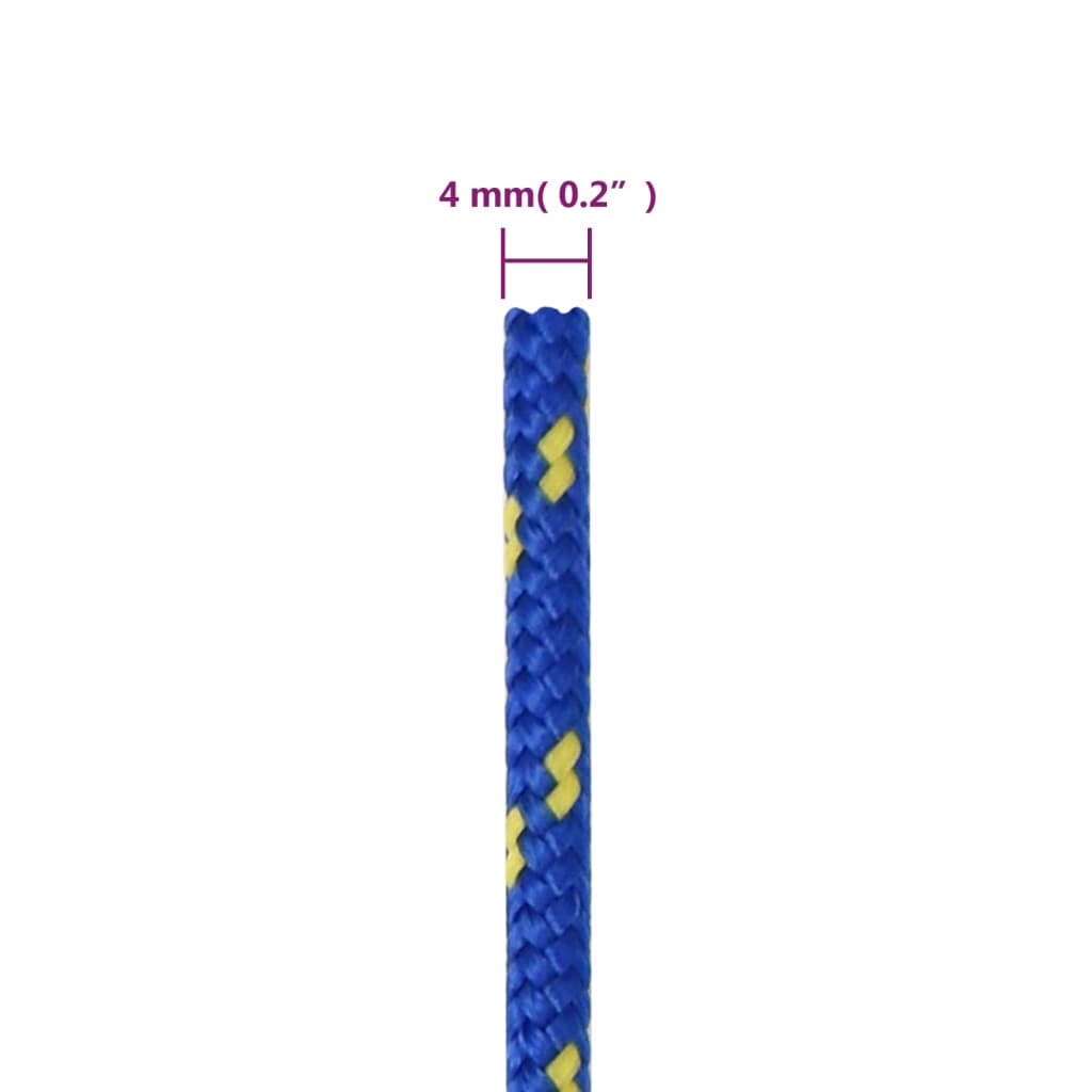 vidaXL Frânghie de barcă, albastru, 4 mm, 50 m, polipropilenă vidaXL Frânghie de barcă, albastru, 4 mm, 50 m, polipropilenă
