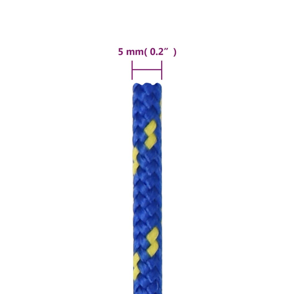 vidaXL Frânghie de barcă, albastru, 5 mm, 25 m, polipropilenă vidaXL Frânghie de barcă, albastru, 5 mm, 25 m, polipropilenă