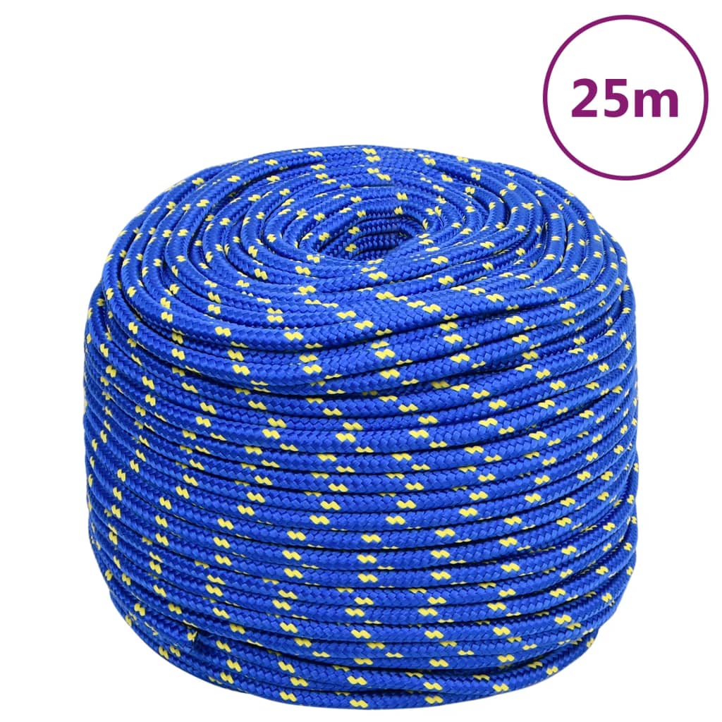 vidaXL Frânghie de barcă, albastru, 6 mm, 25 m, polipropilenă vidaXL Frânghie de barcă, albastru, 6 mm, 25 m, polipropilenă