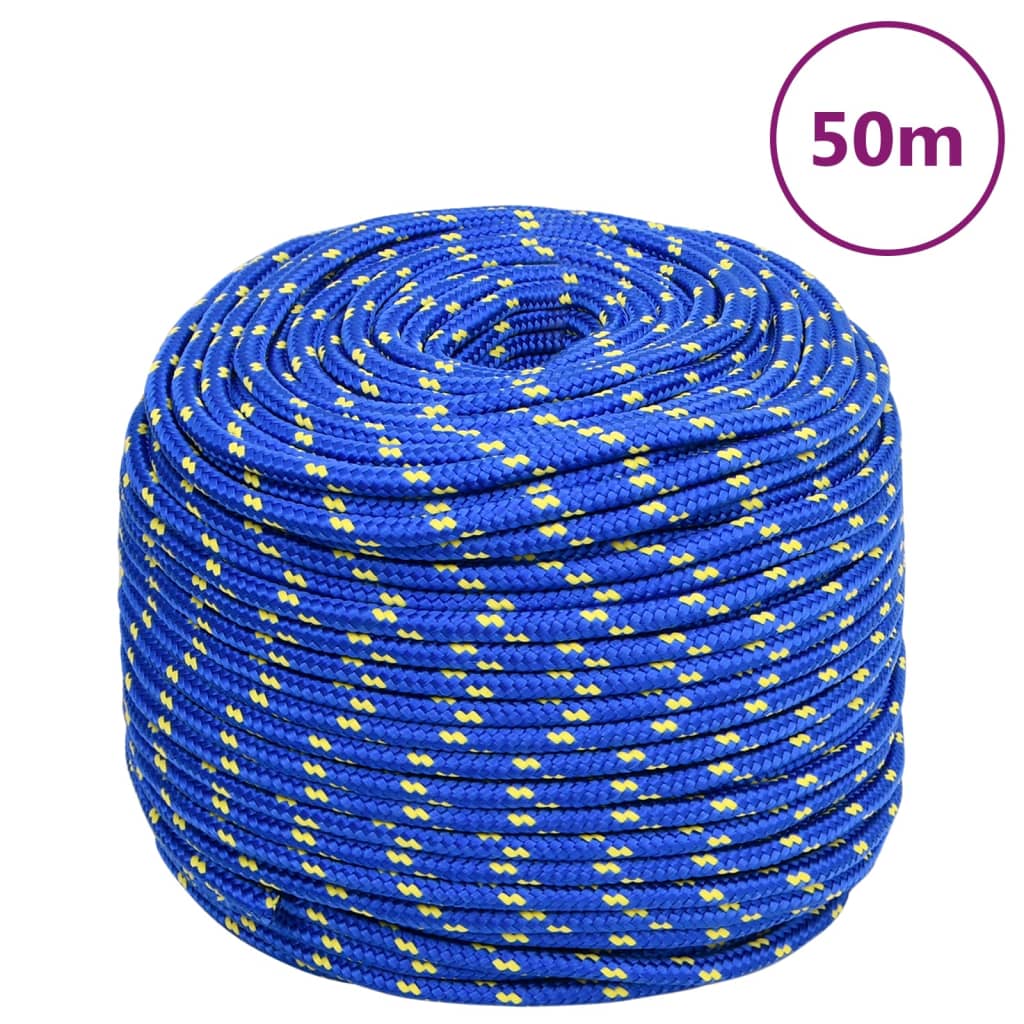 vidaXL Frânghie de barcă, albastru, 6 mm, 50 m, polipropilenă vidaXL Frânghie de barcă, albastru, 6 mm, 50 m, polipropilenă