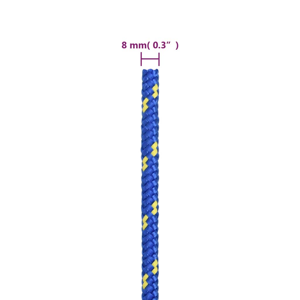 vidaXL Frânghie de barcă, albastru, 8 mm, 250 m, polipropilenă vidaXL Frânghie de barcă, albastru, 8 mm, 250 m, polipropilenă