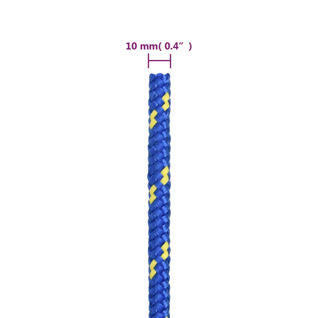 vidaXL Frânghie de barcă, albastru, 10 mm, 100 m, polipropilenă vidaXL Frânghie de barcă, albastru, 10 mm, 100 m, polipropilenă