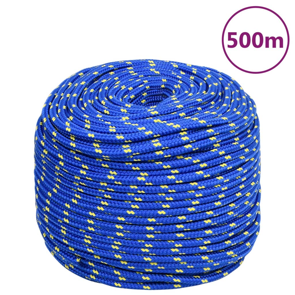 vidaXL Frânghie de barcă, albastru, 10 mm, 500 m, polipropilenă vidaXL Frânghie de barcă, albastru, 10 mm, 500 m, polipropilenă