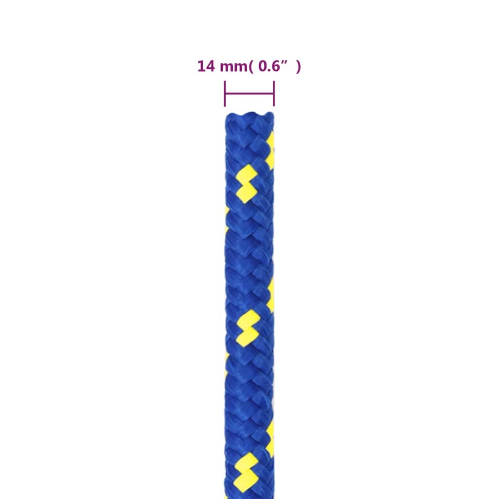 vidaXL Frânghie de barcă, albastru, 14 mm, 100 m, polipropilenă vidaXL Frânghie de barcă, albastru, 14 mm, 100 m, polipropilenă
