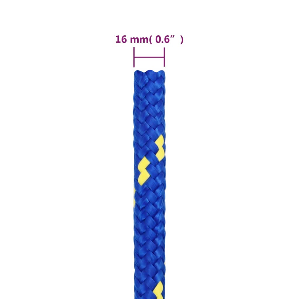 vidaXL Frânghie de barcă, albastru, 16 mm, 100 m, polipropilenă vidaXL Frânghie de barcă, albastru, 16 mm, 100 m, polipropilenă