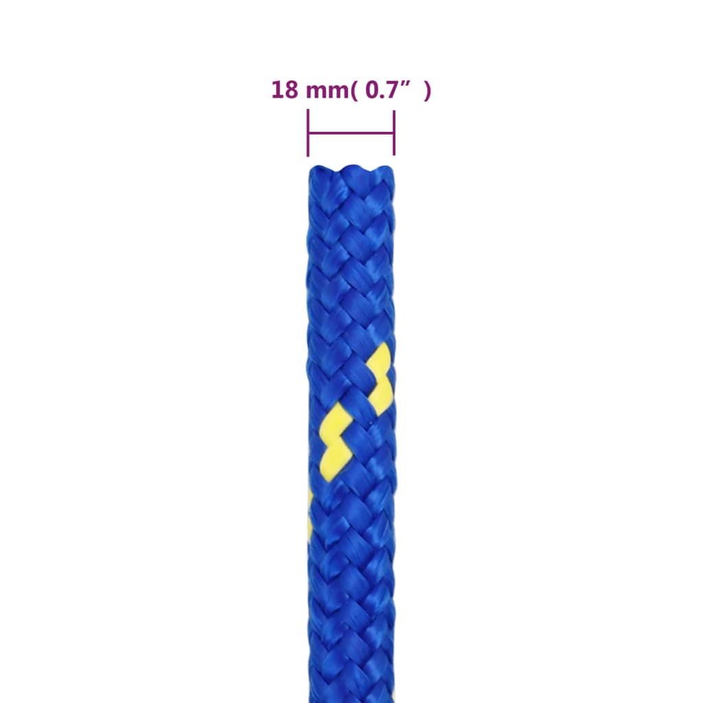 vidaXL Frânghie de barcă, albastru, 18 mm, 25 m, polipropilenă vidaXL Frânghie de barcă, albastru, 18 mm, 25 m, polipropilenă