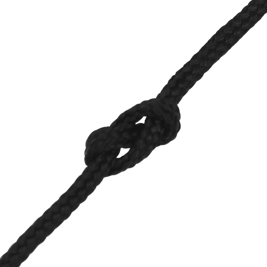 vidaXL Frânghie de barcă, negru complet, 3 mm, 100 m, polipropilenă vidaXL Frânghie de barcă, negru complet, 3 mm, 100 m, polipropilenă