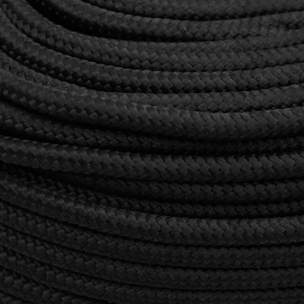 vidaXL Frânghie de barcă, negru complet, 8 mm, 500 m, polipropilenă vidaXL Frânghie de barcă, negru complet, 8 mm, 500 m, polipropilenă