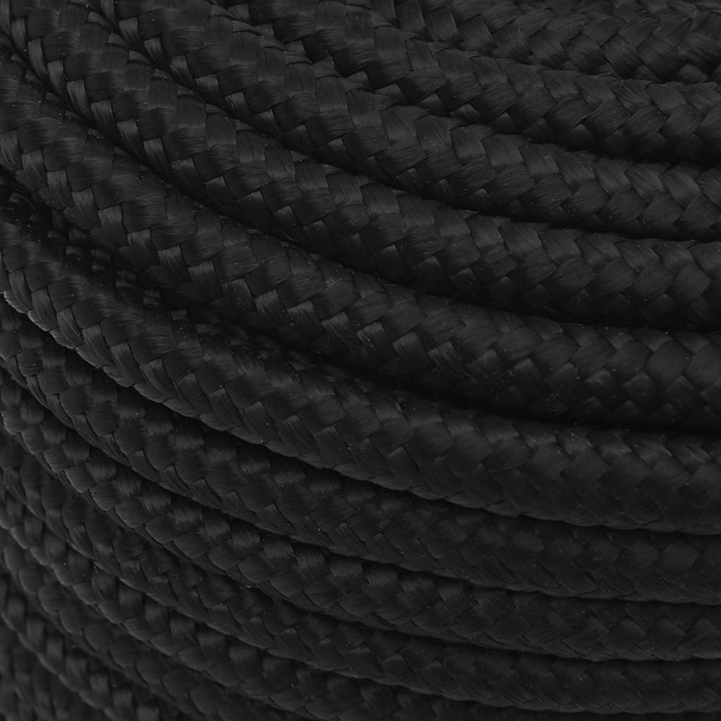 vidaXL Frânghie de barcă, negru complet, 12 mm, 250 m, polipropilenă vidaXL Frânghie de barcă, negru complet, 12 mm, 250 m, polipropilenă