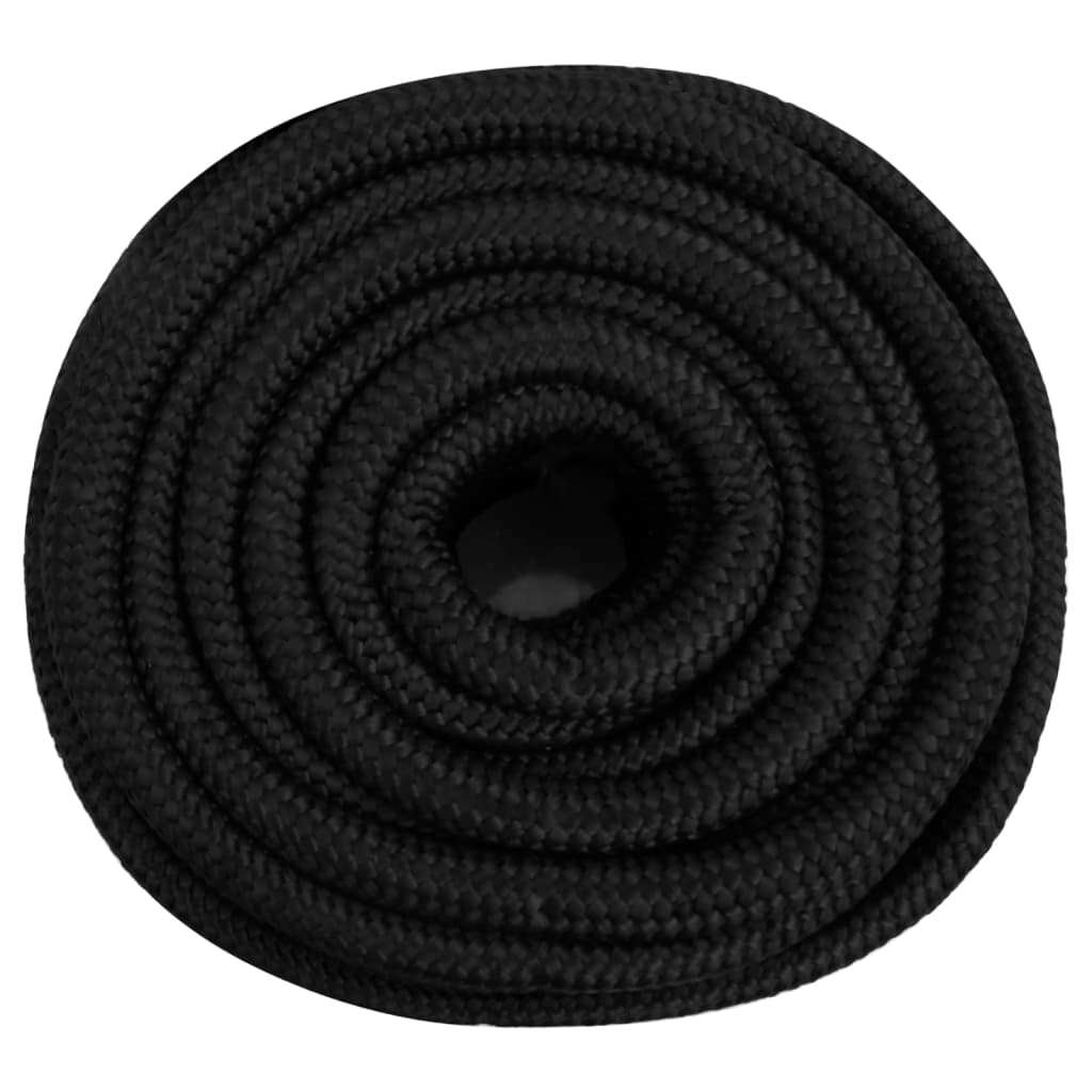 vidaXL Frânghie de barcă, negru complet, 20 mm, 50 m, polipropilenă vidaXL Frânghie de barcă, negru complet, 20 mm, 50 m, polipropilenă