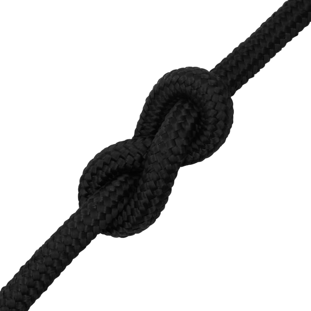 vidaXL Frânghie de barcă, negru complet, 20 mm, 50 m, polipropilenă vidaXL Frânghie de barcă, negru complet, 20 mm, 50 m, polipropilenă