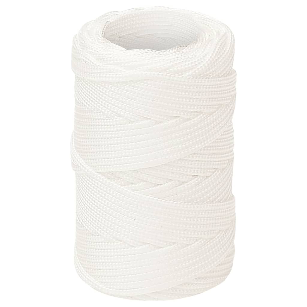 vidaXL Frânghie de barcă, alb complet, 2 mm, 250 m, polipropilenă vidaXL Frânghie de barcă, alb complet, 2 mm, 250 m, polipropilenă