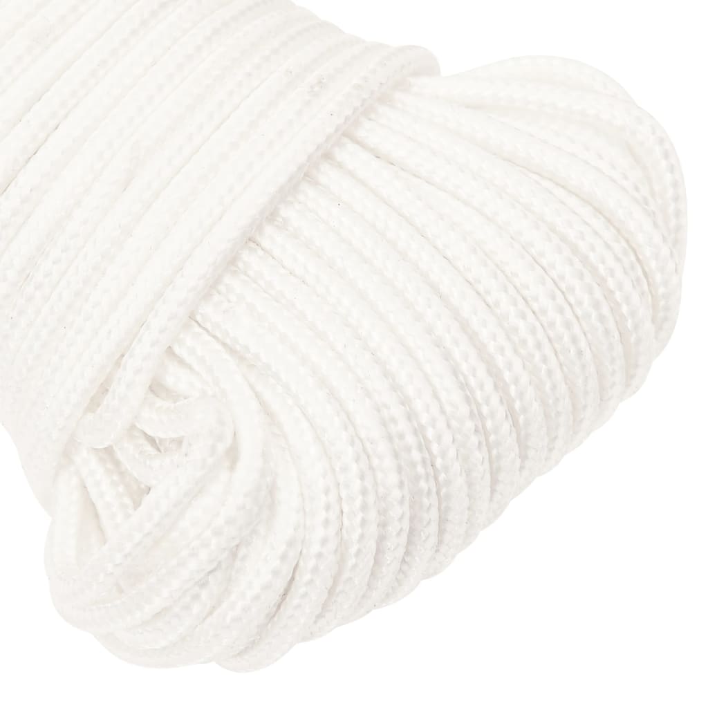 vidaXL Frânghie de barcă, alb complet, 4 mm, 25 m, polipropilenă vidaXL Frânghie de barcă, alb complet, 4 mm, 25 m, polipropilenă