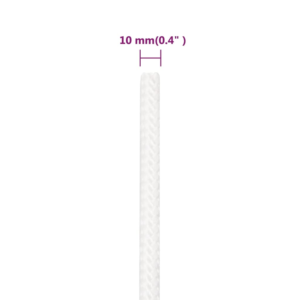 vidaXL Frânghie de barcă, alb complet, 10 mm, 500 m, polipropilenă vidaXL Frânghie de barcă, alb complet, 10 mm, 500 m, polipropilenă