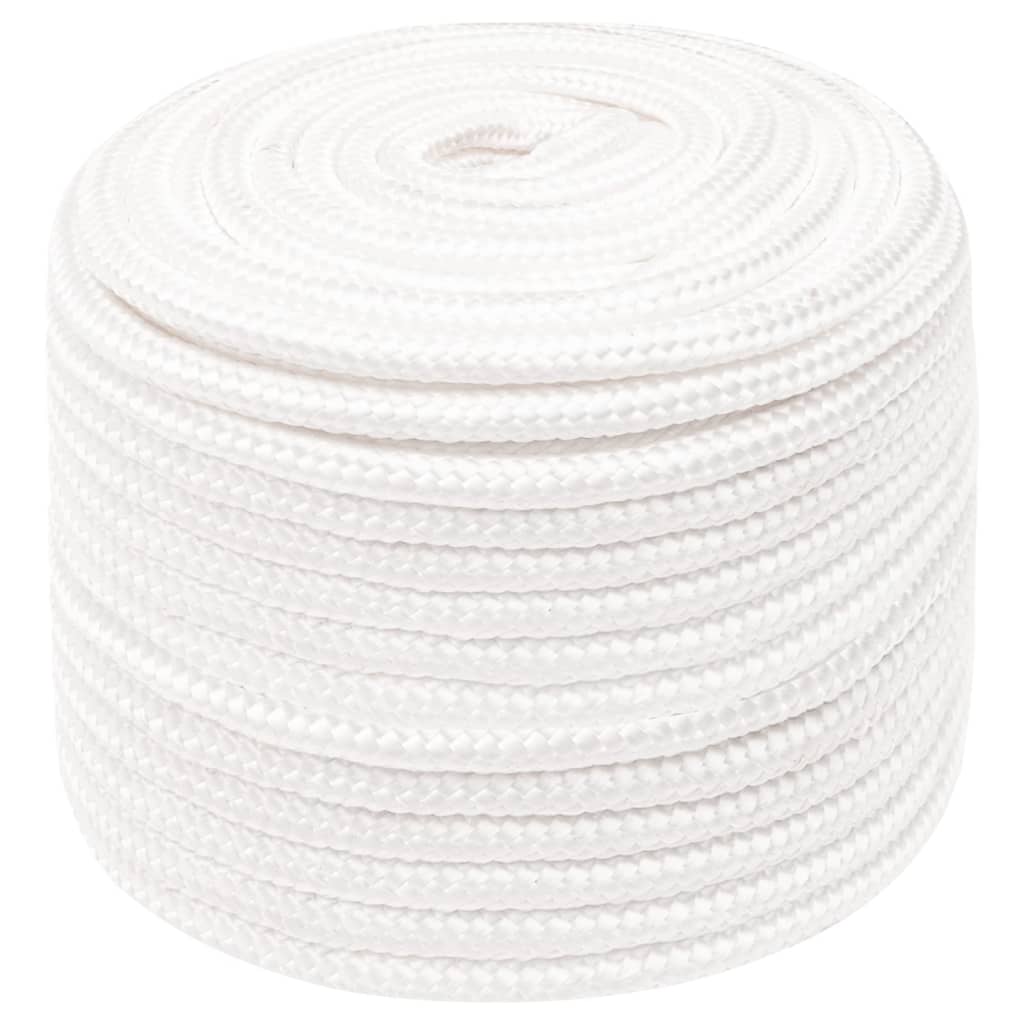 vidaXL Frânghie de barcă, alb complet, 12 mm, 25 m, polipropilenă vidaXL Frânghie de barcă, alb complet, 12 mm, 25 m, polipropilenă