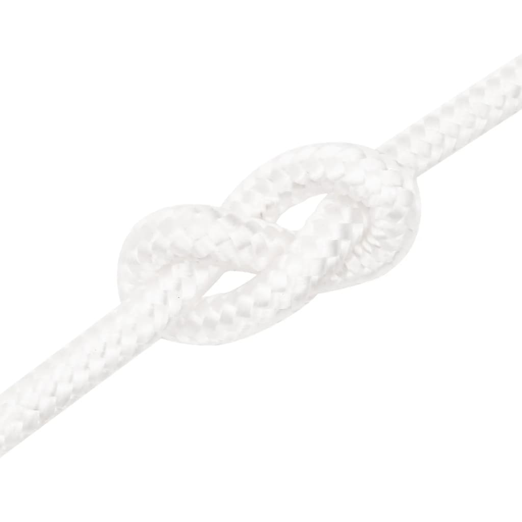 vidaXL Frânghie de barcă, alb complet, 12 mm, 50 m, polipropilenă vidaXL Frânghie de barcă, alb complet, 12 mm, 50 m, polipropilenă