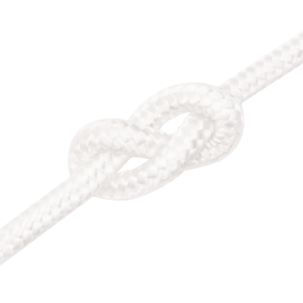 vidaXL Frânghie de barcă, alb complet, 14 mm, 25 m, polipropilenă vidaXL Frânghie de barcă, alb complet, 14 mm, 25 m, polipropilenă