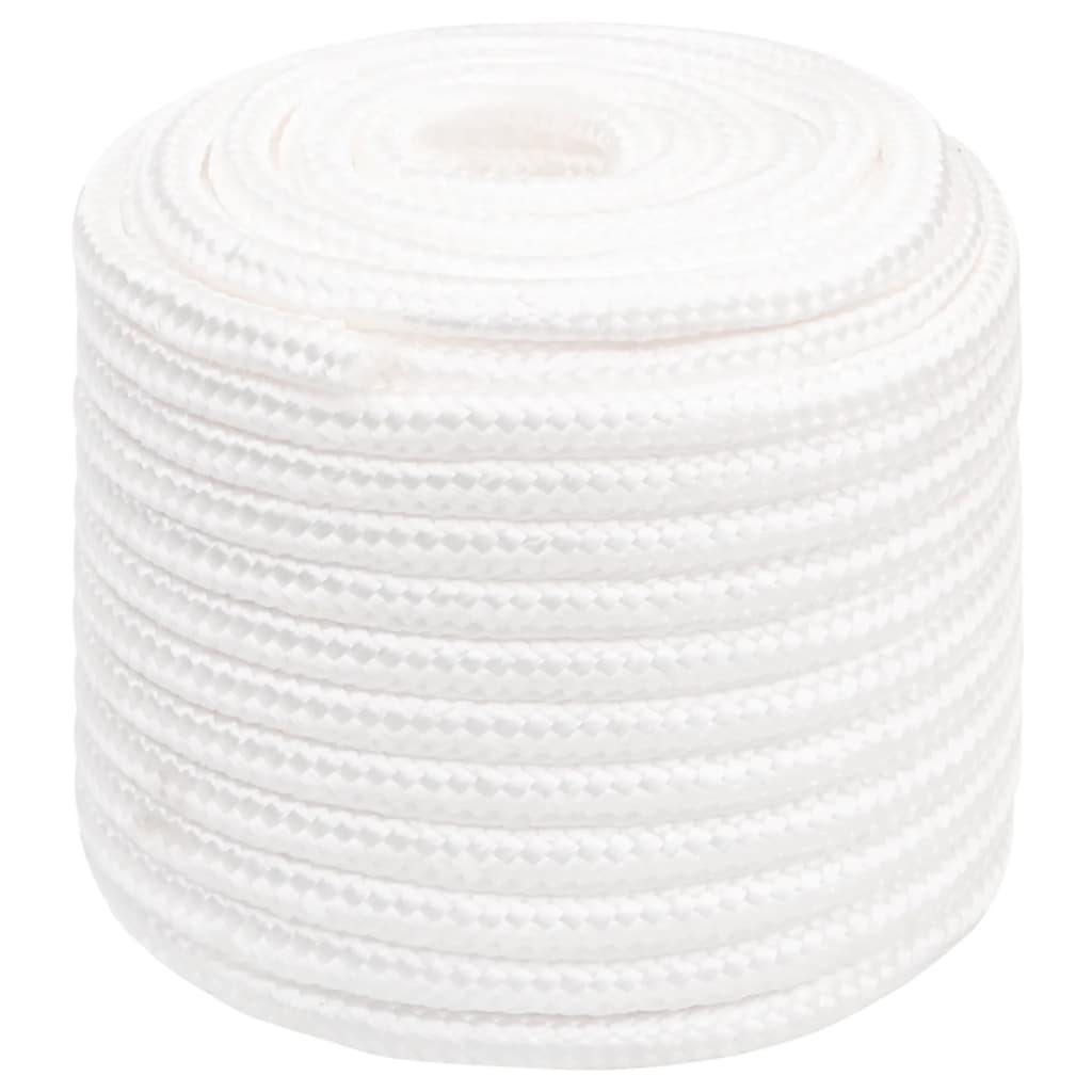 vidaXL Frânghie de barcă, alb complet, 16 mm, 50 m, polipropilenă vidaXL Frânghie de barcă, alb complet, 16 mm, 50 m, polipropilenă