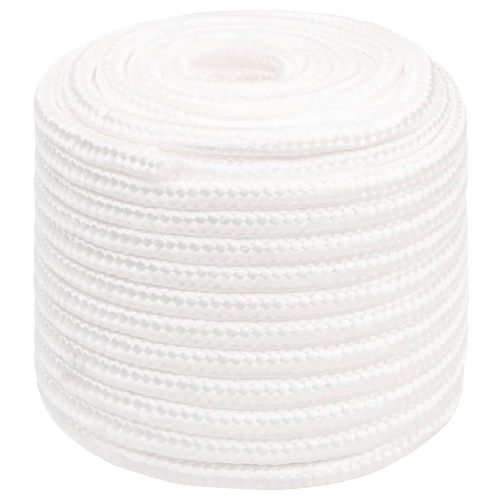 vidaXL Frânghie de barcă, alb complet, 16 mm, 100 m, polipropilenă vidaXL Frânghie de barcă, alb complet, 16 mm, 100 m, polipropilenă