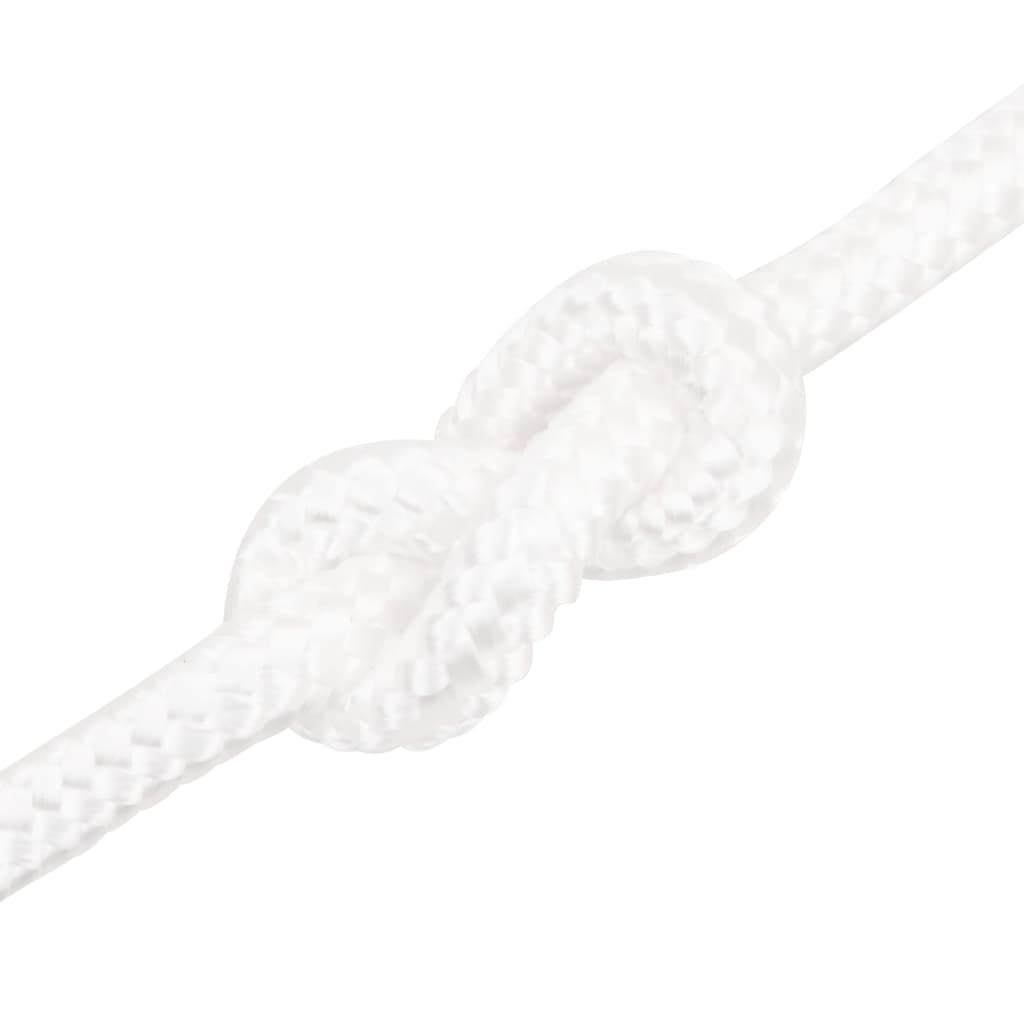 vidaXL Frânghie de barcă, alb complet, 18 mm, 100 m, polipropilenă vidaXL Frânghie de barcă, alb complet, 18 mm, 100 m, polipropilenă