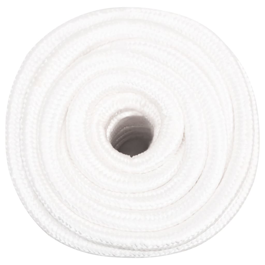vidaXL Frânghie de barcă, alb complet, 20 mm, 25 m, polipropilenă