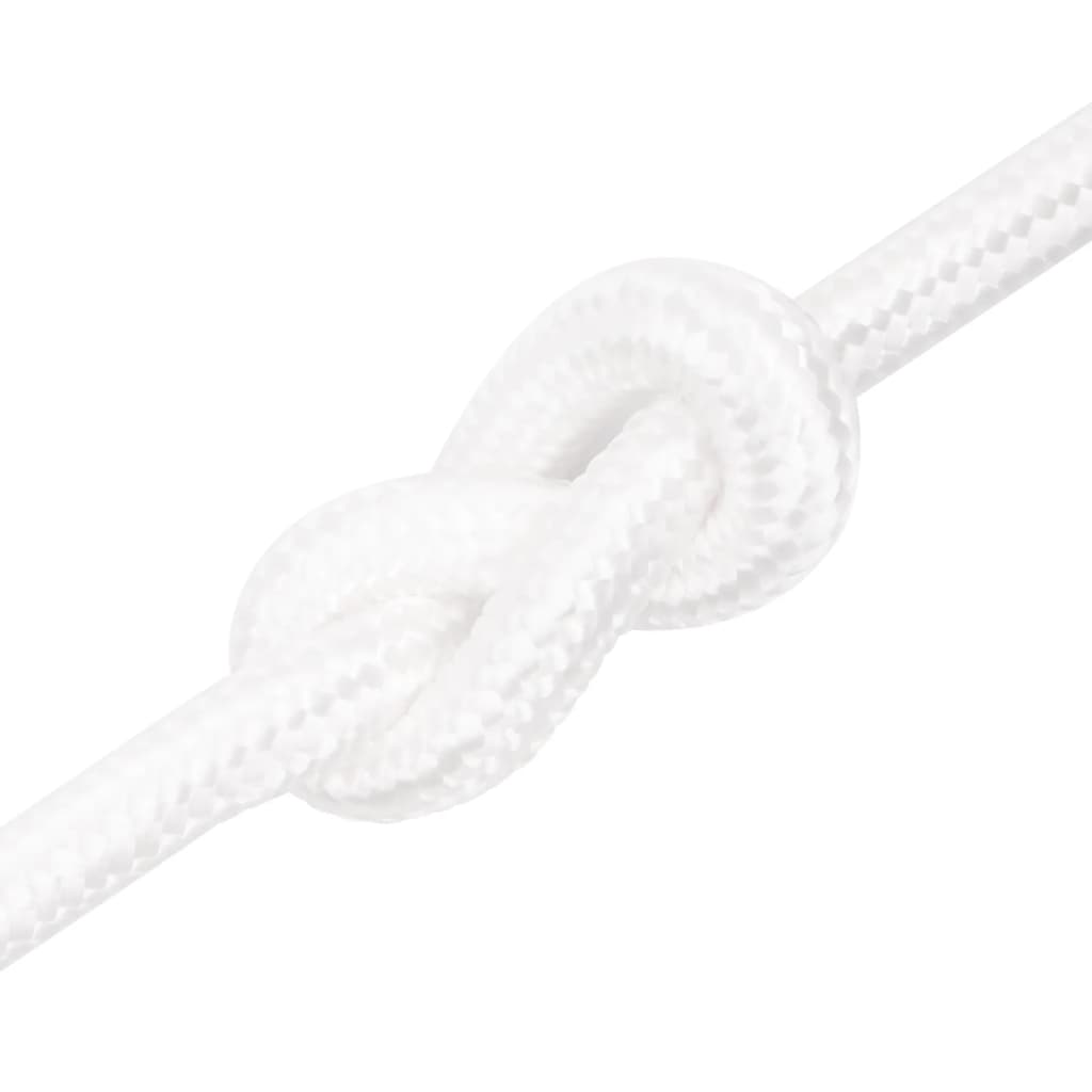 vidaXL Frânghie de barcă, alb complet, 20 mm, 25 m, polipropilenă