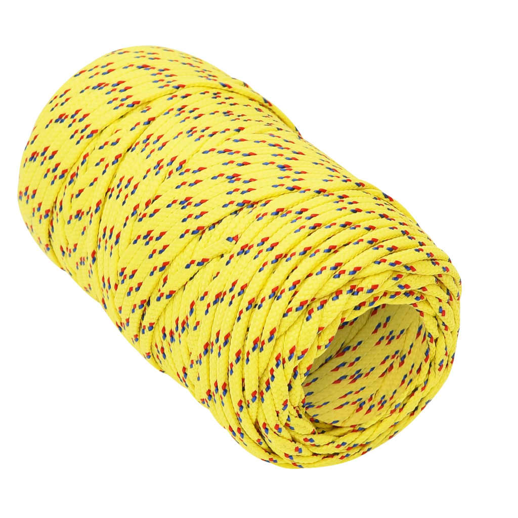 vidaXL Frânghie de barcă, galben, 2 mm, 50 m, polipropilenă vidaXL Frânghie de barcă, galben, 2 mm, 50 m, polipropilenă