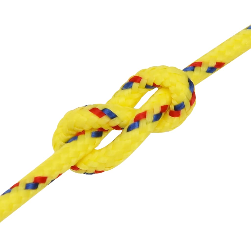 vidaXL Frânghie de barcă, galben, 4 mm, 100 m, polipropilenă vidaXL Frânghie de barcă, galben, 4 mm, 100 m, polipropilenă
