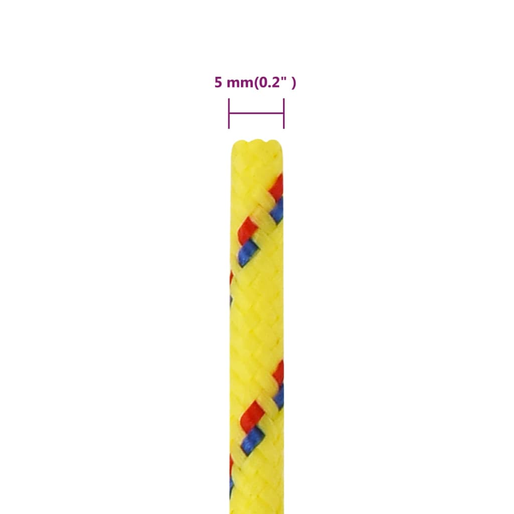 vidaXL Frânghie de barcă, galben, 5 mm, 50 m, polipropilenă vidaXL Frânghie de barcă, galben, 5 mm, 50 m, polipropilenă