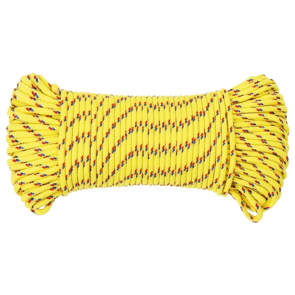 vidaXL Frânghie de barcă, galben, 5 mm, 250 m, polipropilenă vidaXL Frânghie de barcă, galben, 5 mm, 250 m, polipropilenă