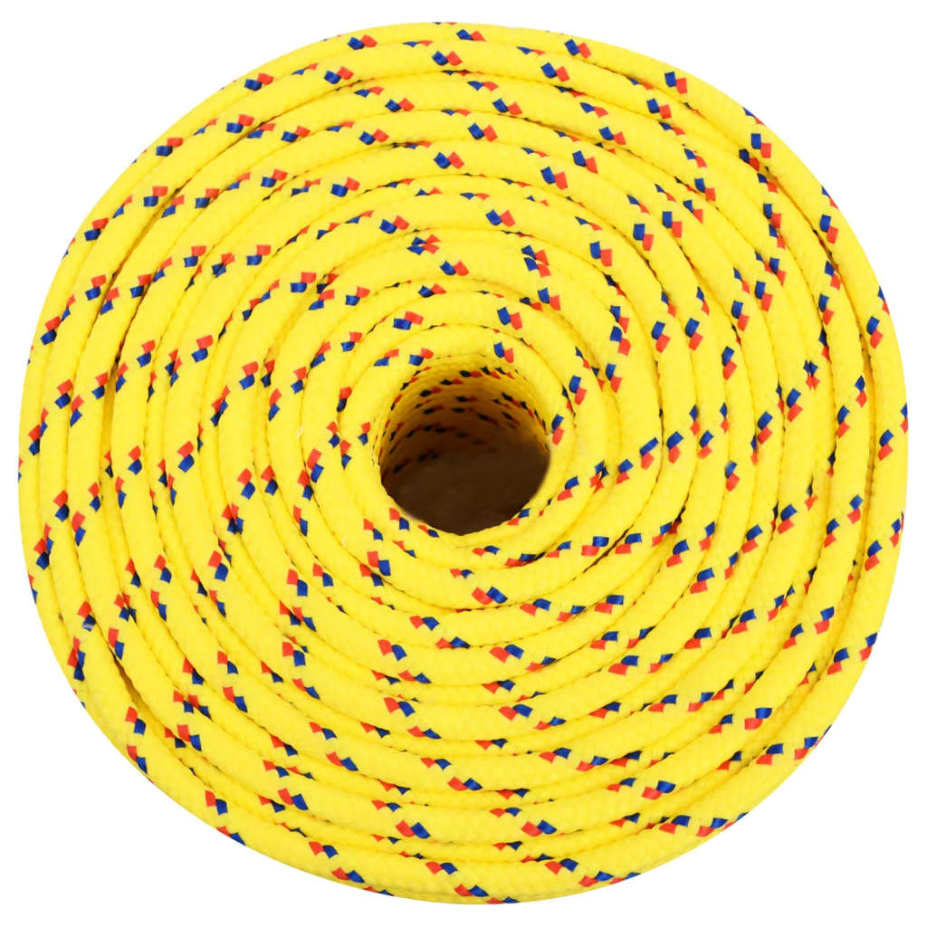 vidaXL Frânghie de barcă, galben, 6 mm, 25 m, polipropilenă vidaXL Frânghie de barcă, galben, 6 mm, 25 m, polipropilenă