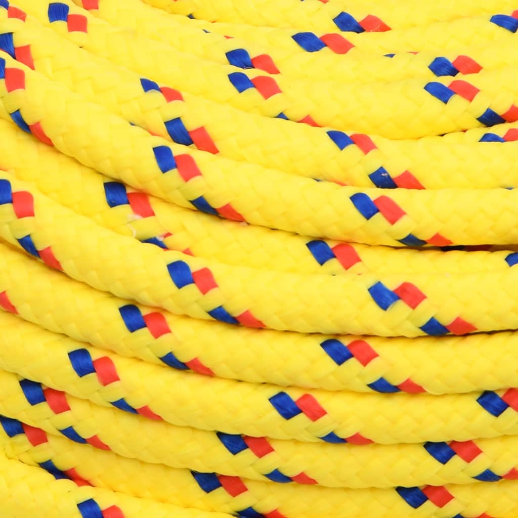 vidaXL Frânghie de barcă, galben, 6 mm, 25 m, polipropilenă vidaXL Frânghie de barcă, galben, 6 mm, 25 m, polipropilenă
