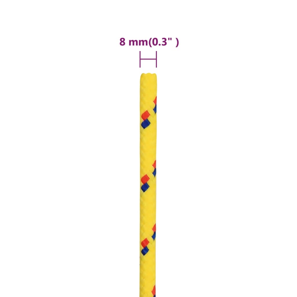 vidaXL Frânghie de barcă, galben, 8 mm, 50 m, polipropilenă vidaXL Frânghie de barcă, galben, 8 mm, 50 m, polipropilenă