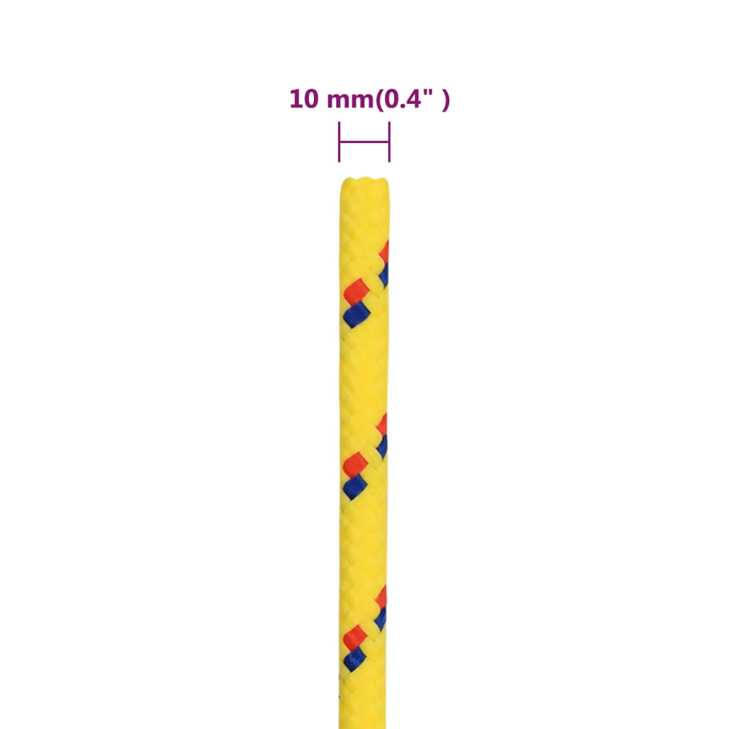 vidaXL Frânghie de barcă, galben, 10 mm, 500 m, polipropilenă vidaXL Frânghie de barcă, galben, 10 mm, 500 m, polipropilenă
