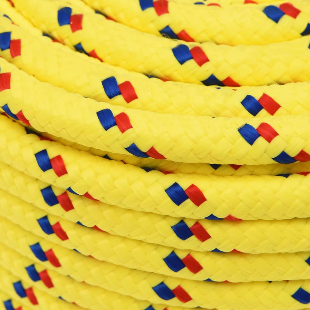 vidaXL Frânghie de barcă, galben, 12 mm, 25 m, polipropilenă vidaXL Frânghie de barcă, galben, 12 mm, 25 m, polipropilenă