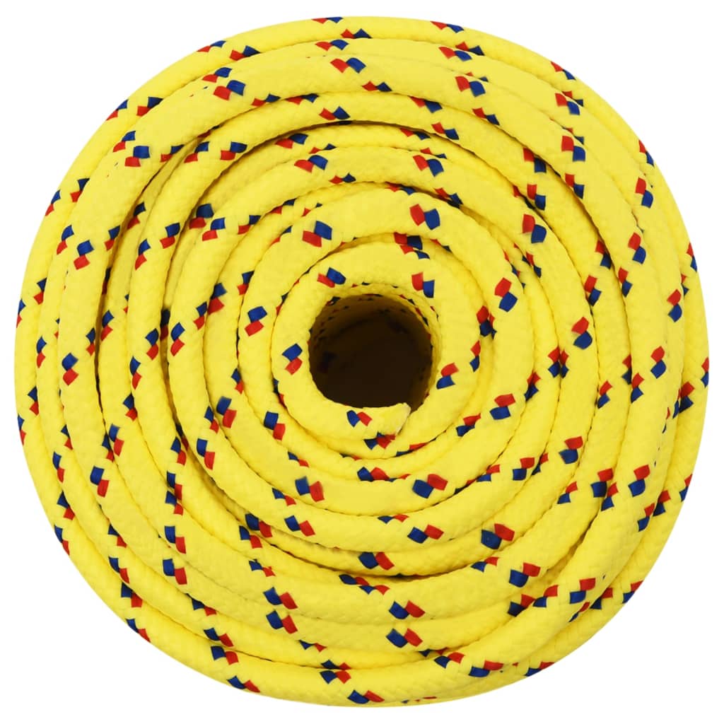 vidaXL Frânghie de barcă, galben, 14 mm, 50 m, polipropilenă vidaXL Frânghie de barcă, galben, 14 mm, 50 m, polipropilenă