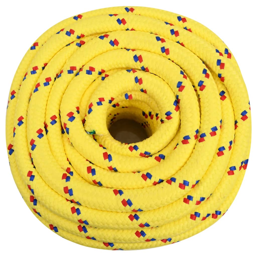 vidaXL Frânghie de barcă, galben, 20 mm, 25 m, polipropilenă vidaXL Frânghie de barcă, galben, 20 mm, 25 m, polipropilenă