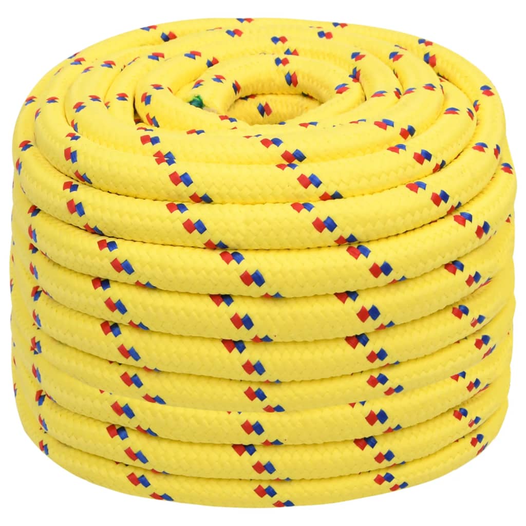 vidaXL Frânghie de barcă, galben, 20 mm, 50 m, polipropilenă vidaXL Frânghie de barcă, galben, 20 mm, 50 m, polipropilenă