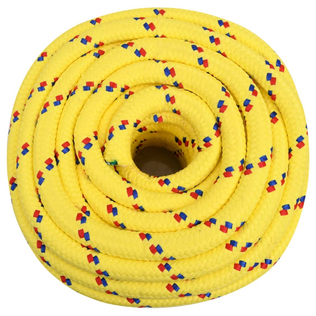 vidaXL Frânghie de barcă, galben, 20 mm, 100 m, polipropilenă vidaXL Frânghie de barcă, galben, 20 mm, 100 m, polipropilenă