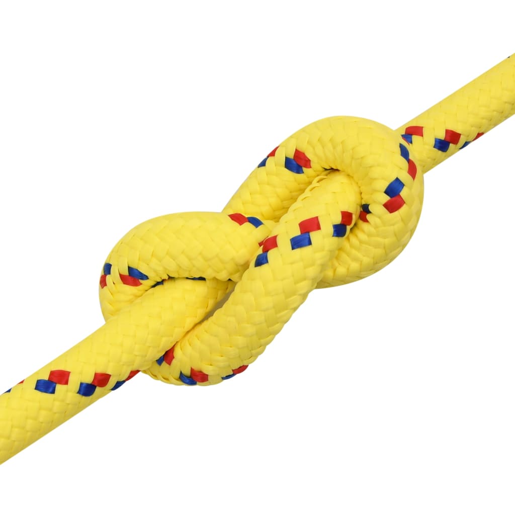 vidaXL Frânghie de barcă, galben, 20 mm, 100 m, polipropilenă vidaXL Frânghie de barcă, galben, 20 mm, 100 m, polipropilenă