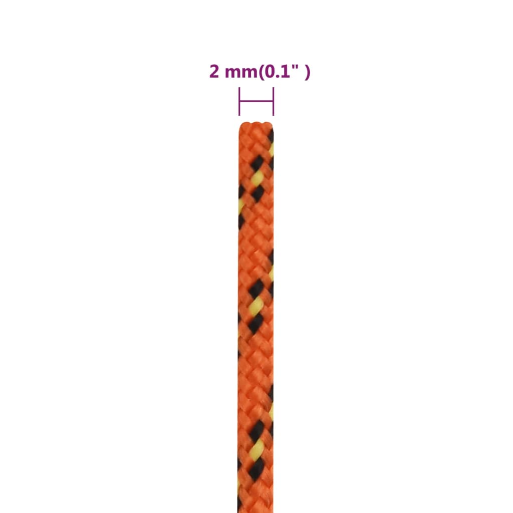 vidaXL Frânghie de barcă, portocaliu, 2 mm, 50 m, polipropilenă vidaXL Frânghie de barcă, portocaliu, 2 mm, 50 m, polipropilenă