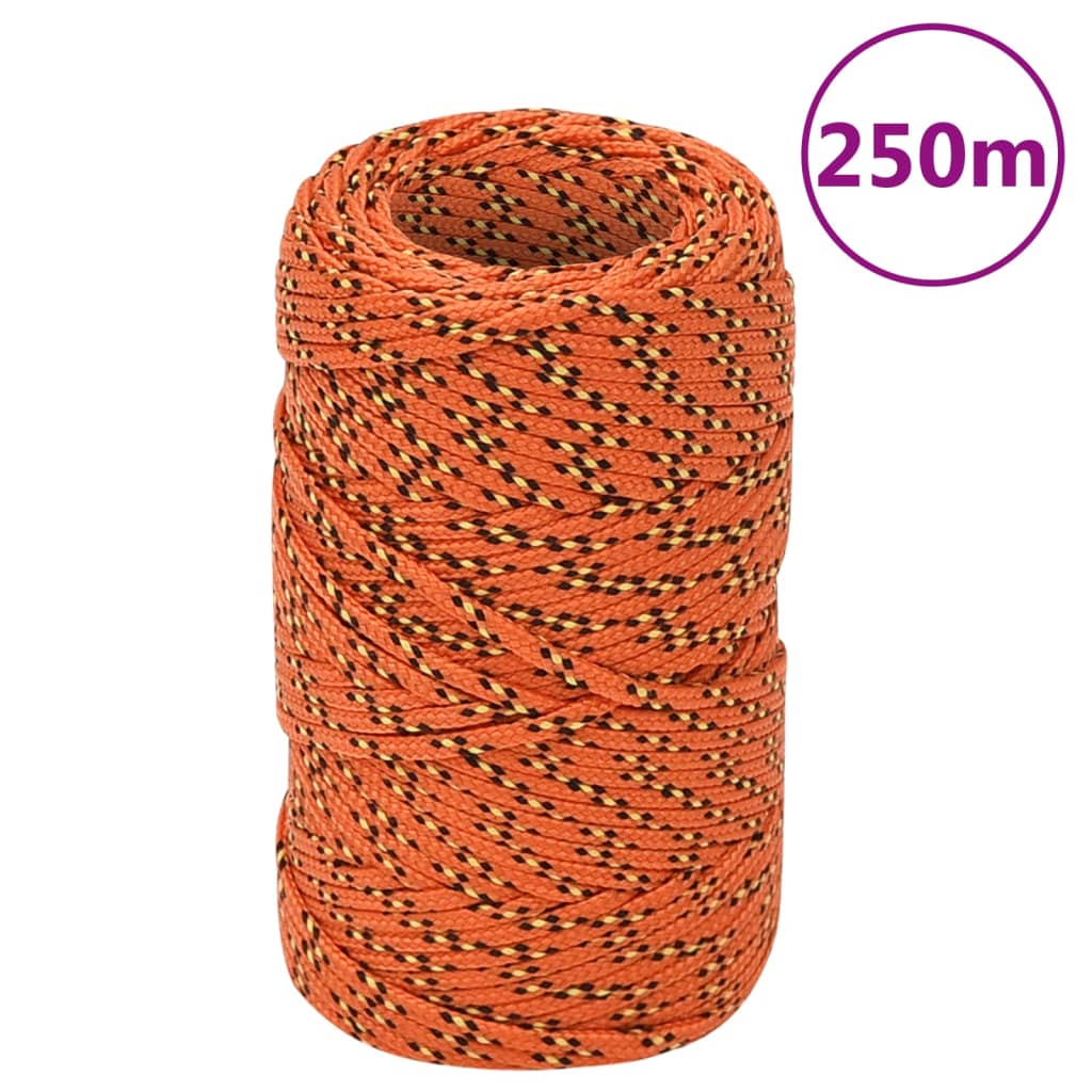 vidaXL Frânghie de barcă, portocaliu, 2 mm, 250 m, polipropilenă vidaXL Frânghie de barcă, portocaliu, 2 mm, 250 m, polipropilenă