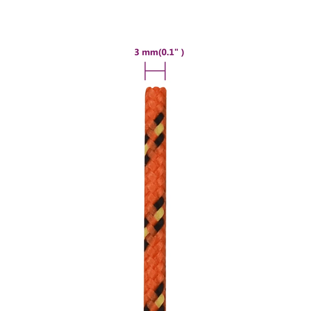 vidaXL Frânghie de barcă, portocaliu, 3 mm, 250 m, polipropilenă vidaXL Frânghie de barcă, portocaliu, 3 mm, 250 m, polipropilenă