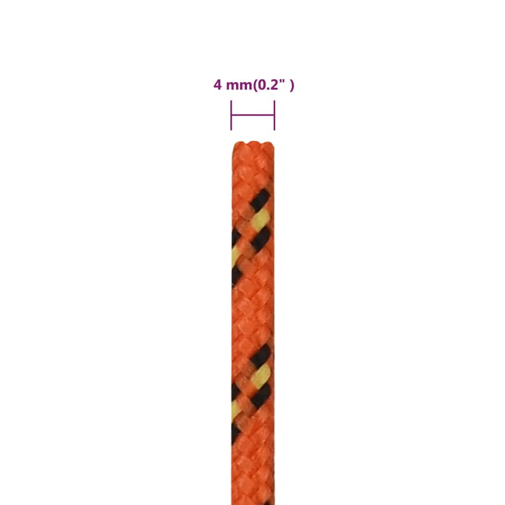 vidaXL Frânghie de barcă, portocaliu, 4 mm, 250 m, polipropilenă vidaXL Frânghie de barcă, portocaliu, 4 mm, 250 m, polipropilenă