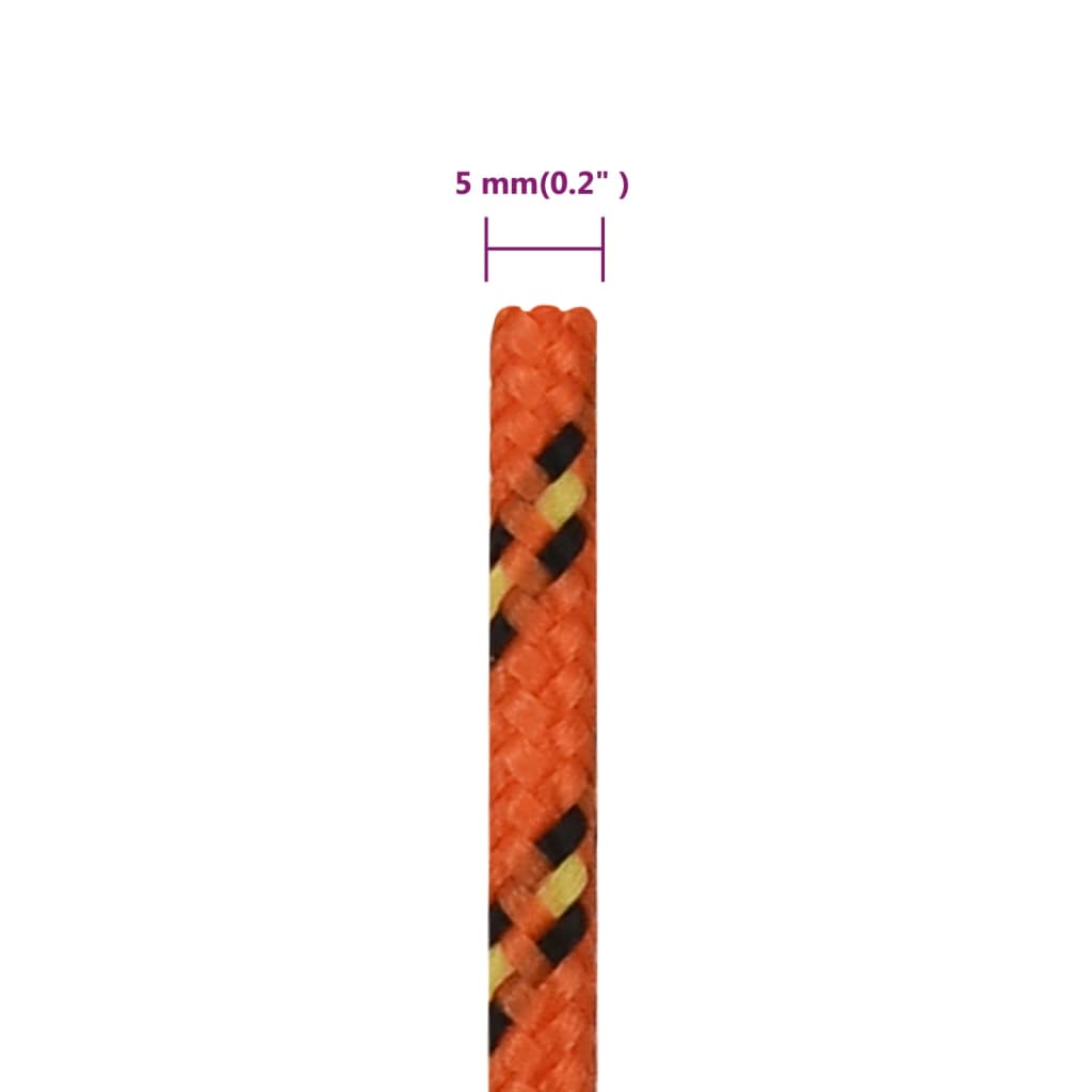 vidaXL Frânghie de barcă, portocaliu, 5 mm, 25 m, polipropilenă vidaXL Frânghie de barcă, portocaliu, 5 mm, 25 m, polipropilenă