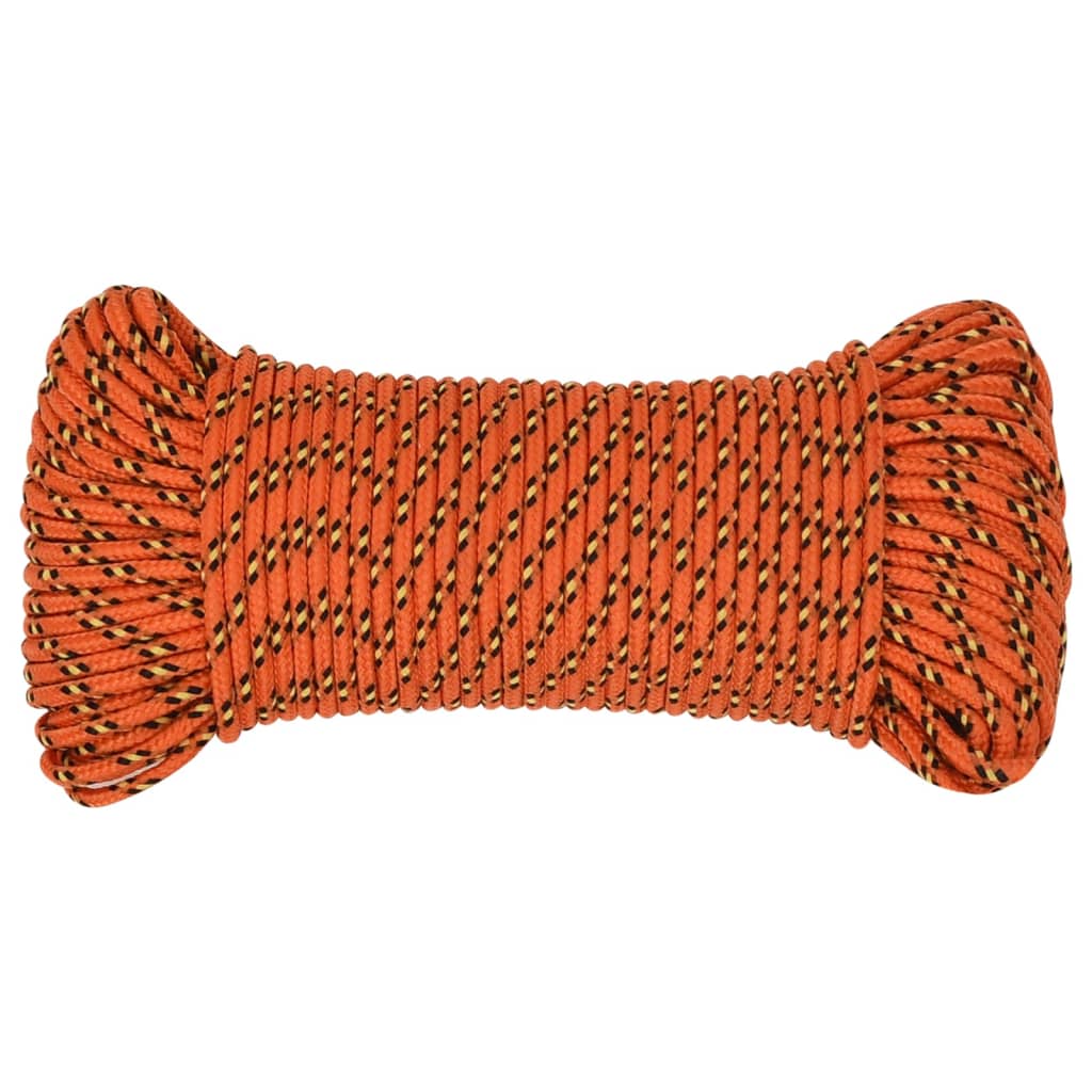 vidaXL Frânghie de barcă, portocaliu, 5 mm, 250 m, polipropilenă vidaXL Frânghie de barcă, portocaliu, 5 mm, 250 m, polipropilenă