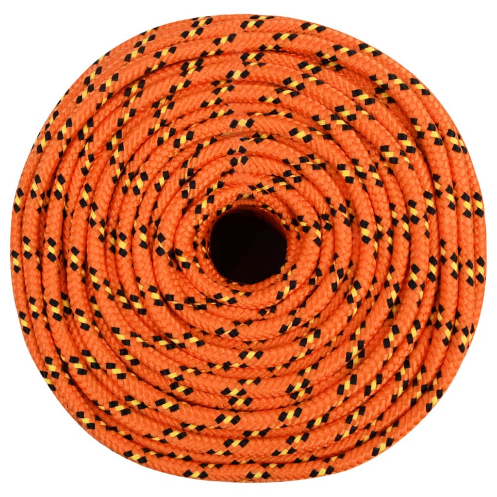 vidaXL Frânghie de barcă, portocaliu, 10 mm, 25 m, polipropilenă vidaXL Frânghie de barcă, portocaliu, 10 mm, 25 m, polipropilenă