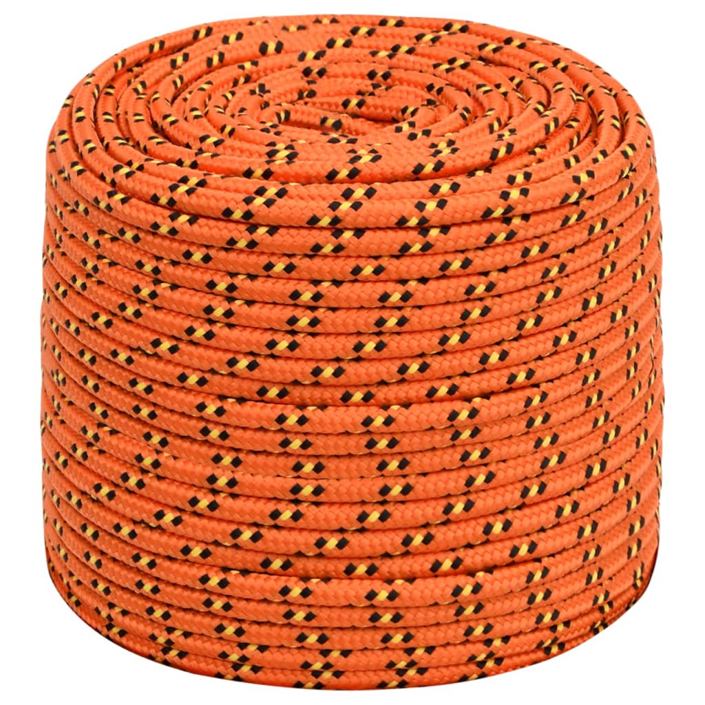 vidaXL Frânghie de barcă, portocaliu, 10 mm, 50 m, polipropilenă vidaXL Frânghie de barcă, portocaliu, 10 mm, 50 m, polipropilenă