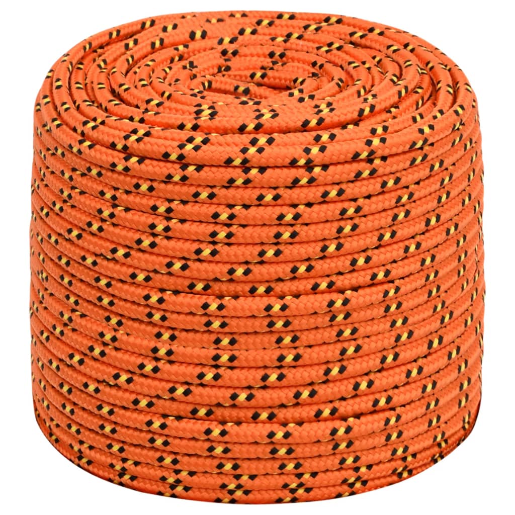 vidaXL Frânghie de barcă, portocaliu, 10 mm, 250 m, polipropilenă vidaXL Frânghie de barcă, portocaliu, 10 mm, 250 m, polipropilenă