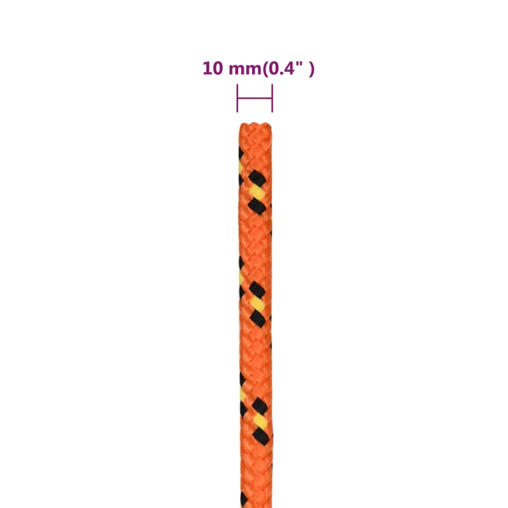 vidaXL Frânghie de barcă, portocaliu, 10 mm, 250 m, polipropilenă vidaXL Frânghie de barcă, portocaliu, 10 mm, 250 m, polipropilenă